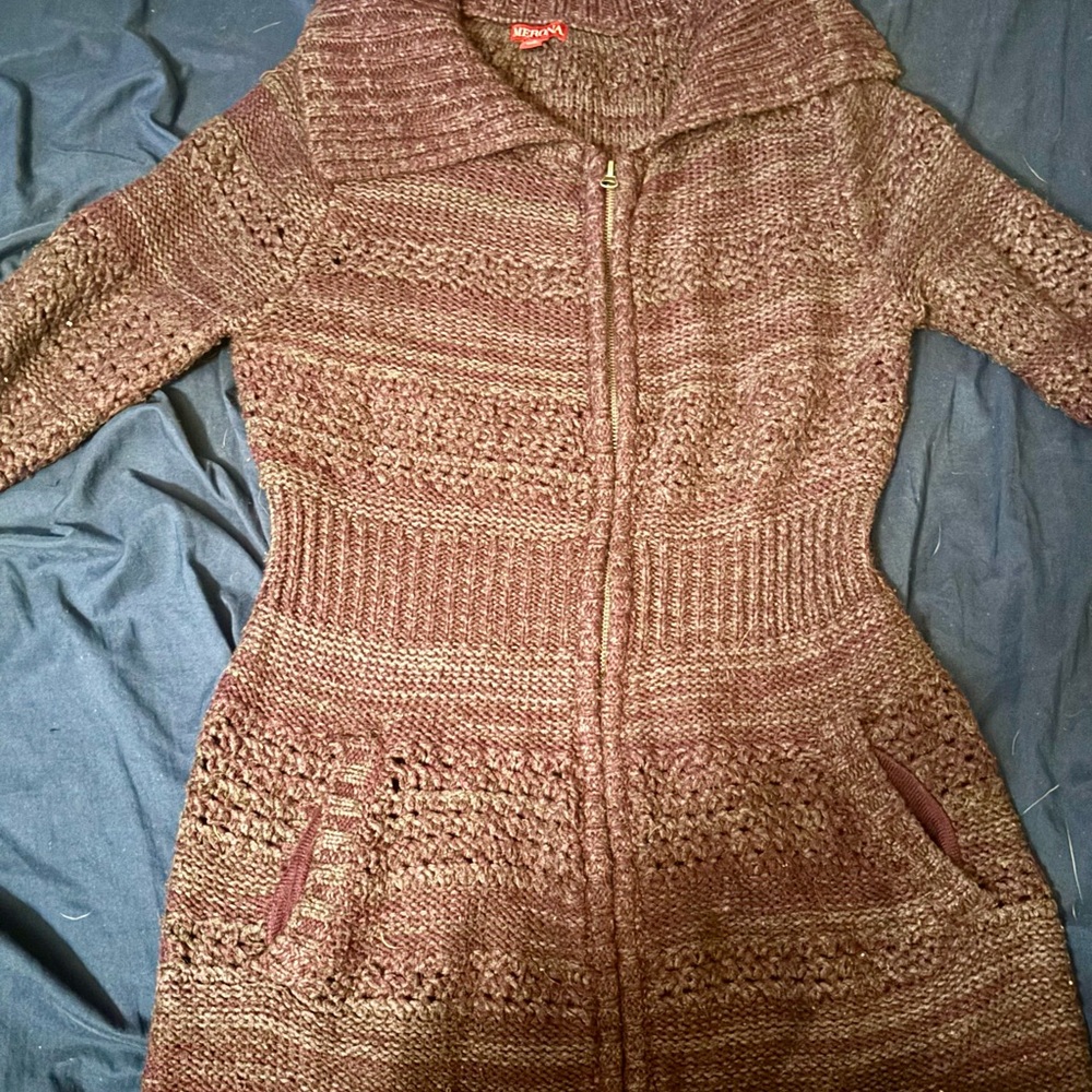 Merona Purple and Grey Knitted Sweater